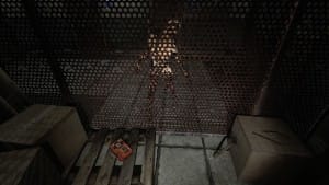 The crackling radio alerts you to the nurse standing behind this grate in a delightful homage to the Silent Hill games. Unfortunately, this is about as close you get to facing any real enemies.