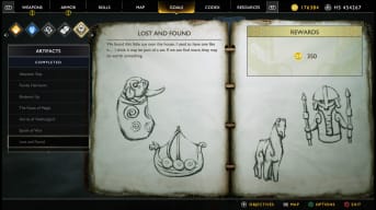 god of war lost and found artifacts