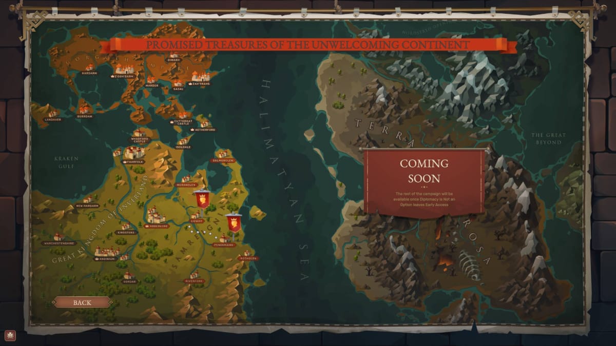 Diplomacy is Not an Option Preview - Campaign Map