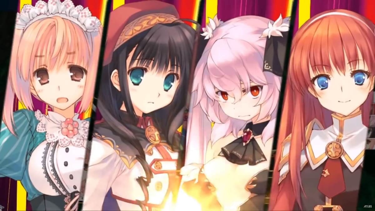 Four anime girls in the dungeon crawler Dungeon Travelers 2