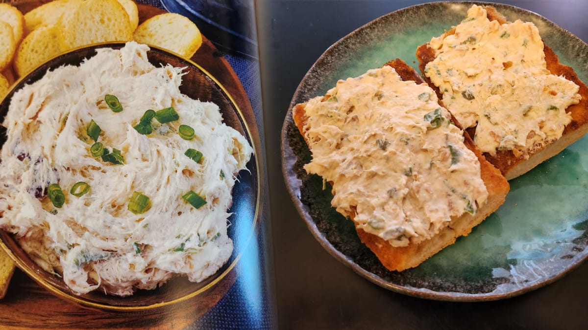 The smoked salmon dip from the God of War cookbook