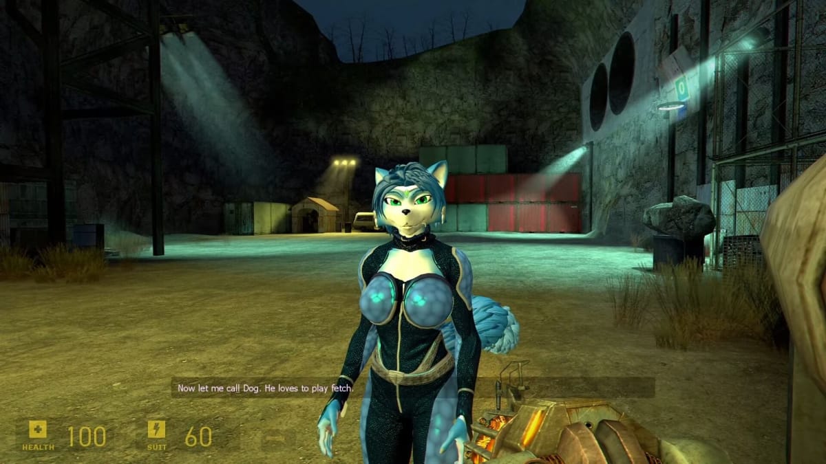 Krystal in the Half-Life 2 Star Fox mod created by Gagnetar