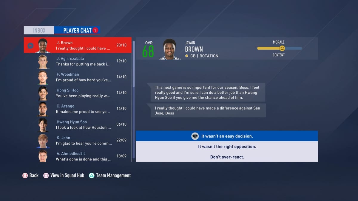 Keeping Players Happy FIFA 23