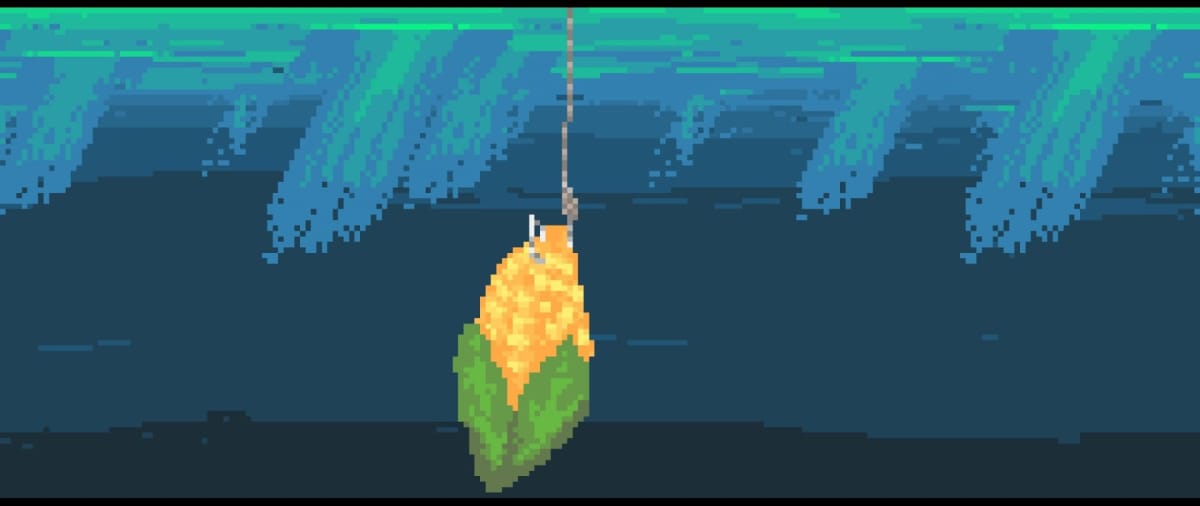 Corn on a fishing line. McPixel 3.