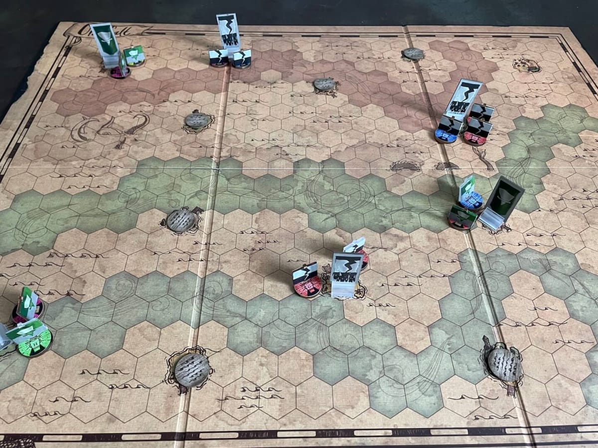 A full two-player game of Old Salt