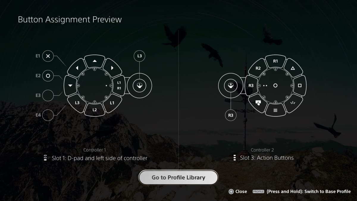 A shot of the PS5 UI that lets you reassign button layouts for the new PlayStation Access controller