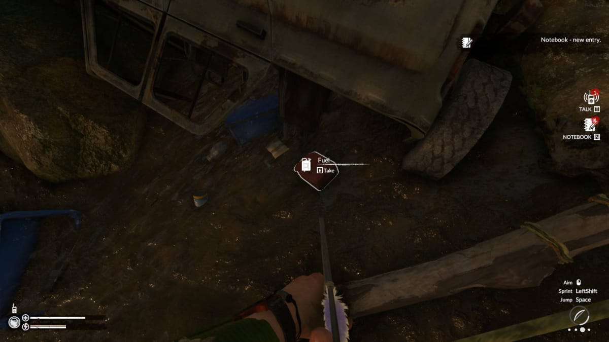 Where to Find the Grappling Hook in Green Hell Guide - 13 Fuel Can Under Jeep