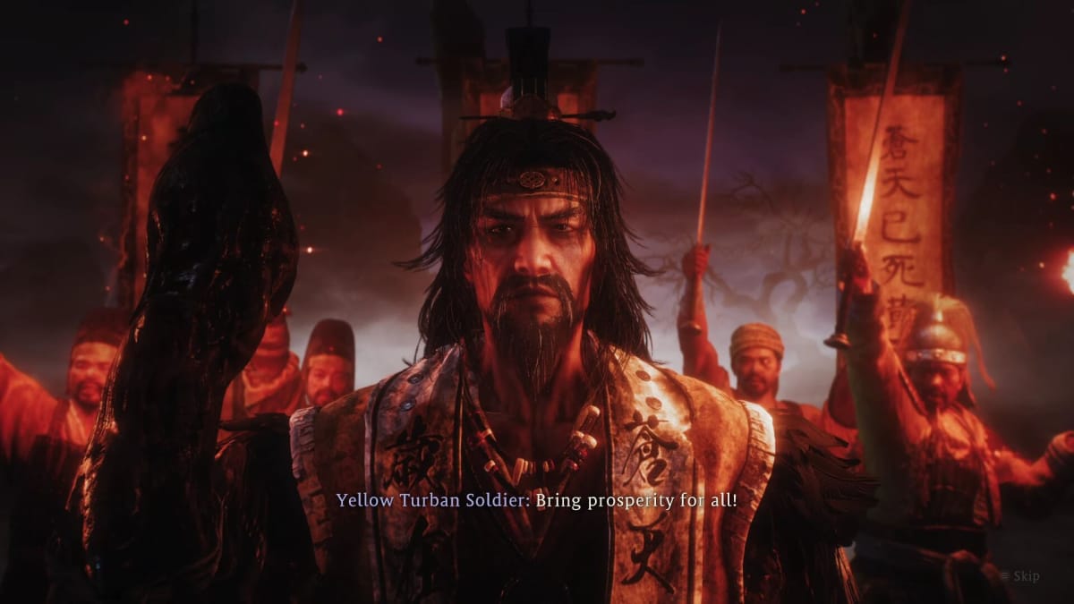 Wo Long: Fallen Dynasty's opening cutscene featuring Yellow Turban soldiers.