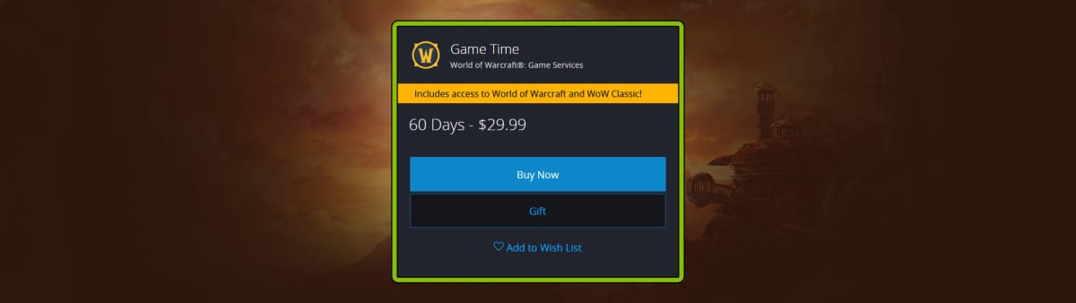World of Warcraft Game Time slice