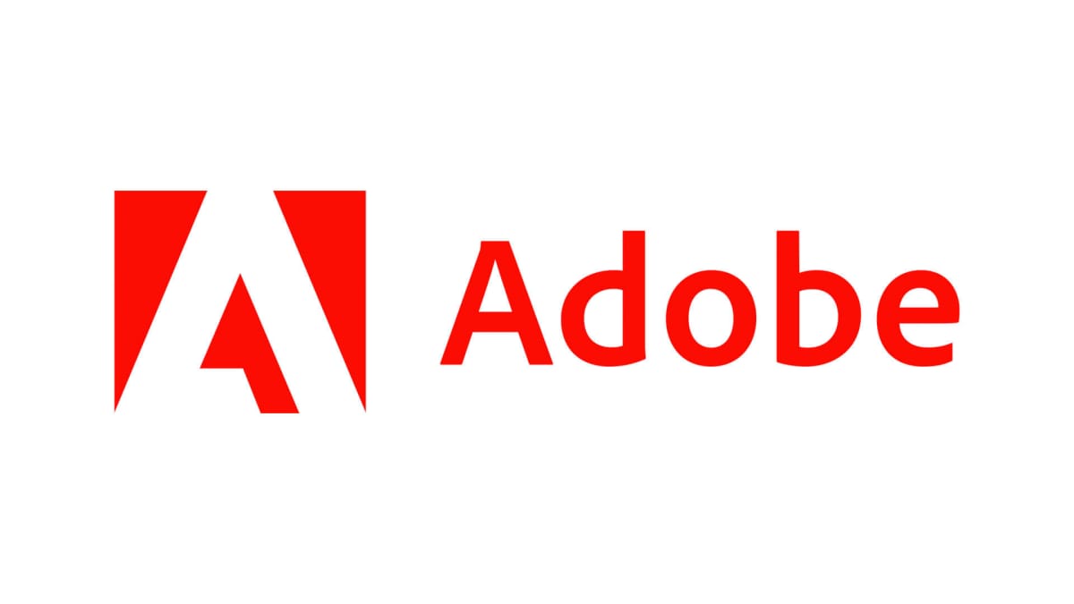 The Adobe logo against a white background