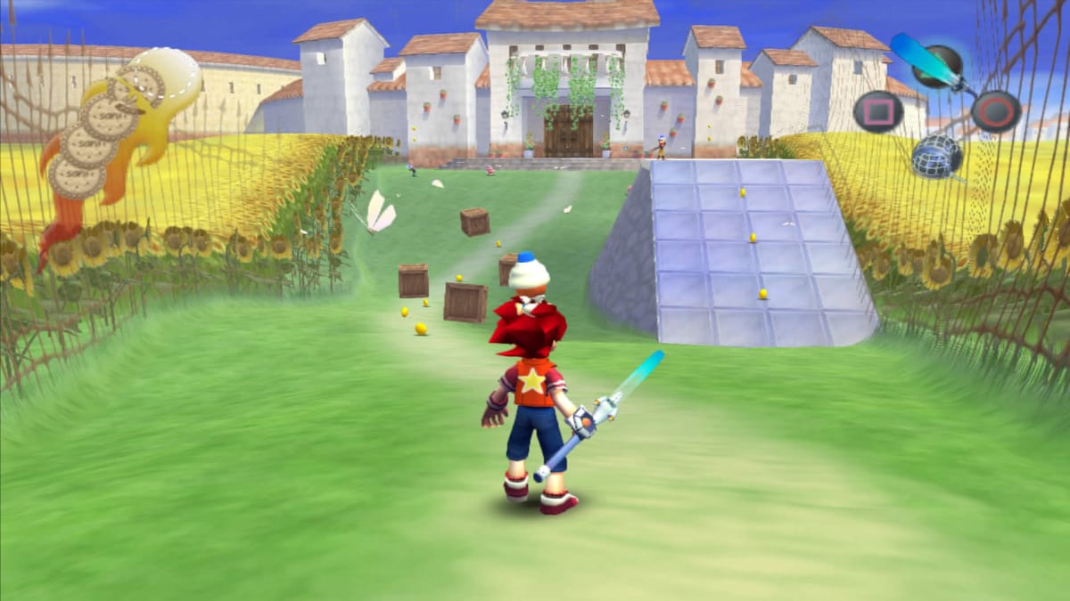 Ape Escape 2 player character overlooking the level