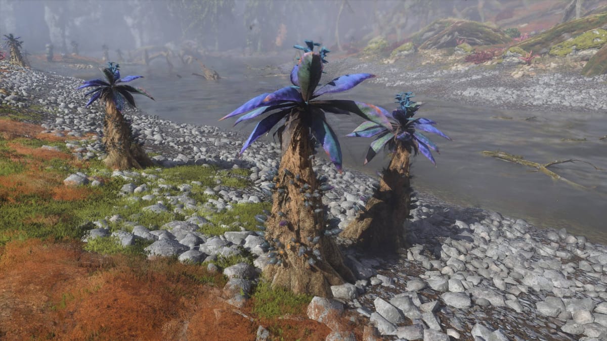 Avatar: Frontiers of Pandora Resources Guide - Dapophet Plants with Dapophet Pod by a River