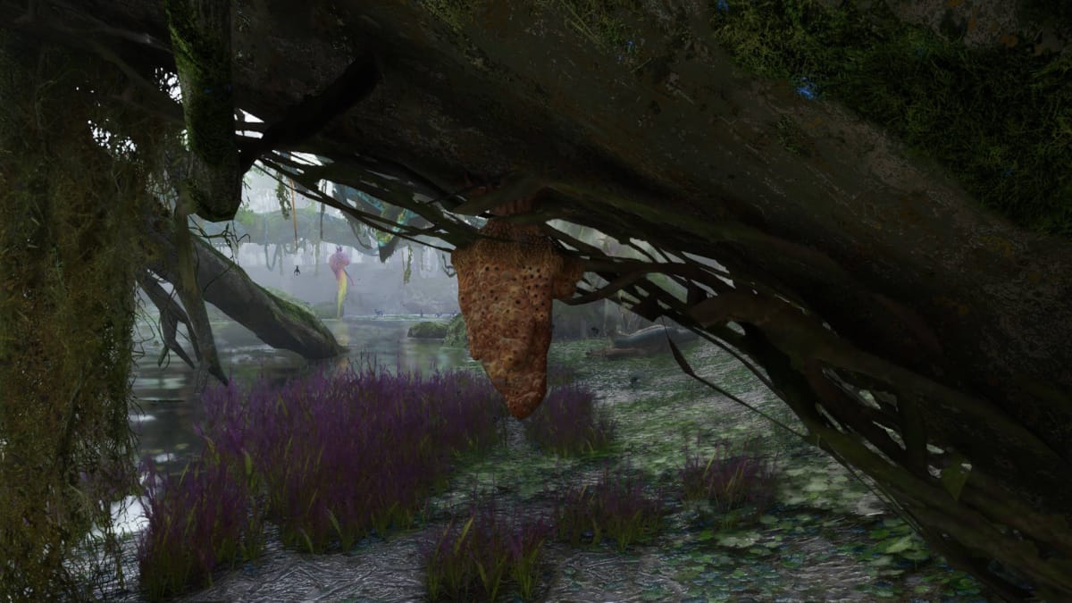 Avatar: Frontiers of Pandora Resources Guide - Swamp Nectar Comb Hanging from Underneath a Tree