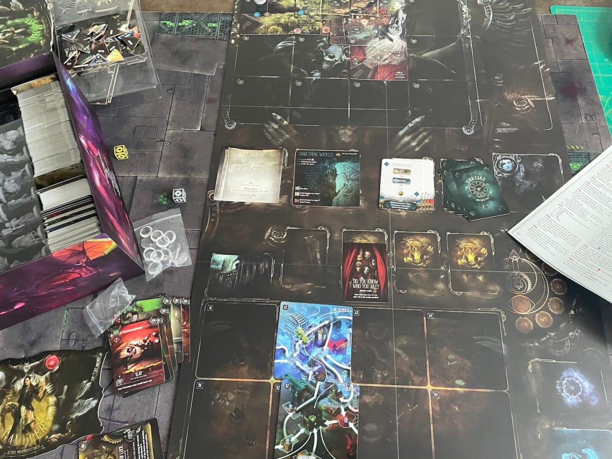 An image of the incredible Etherfields game board from our Best New Horror Board Games roundup