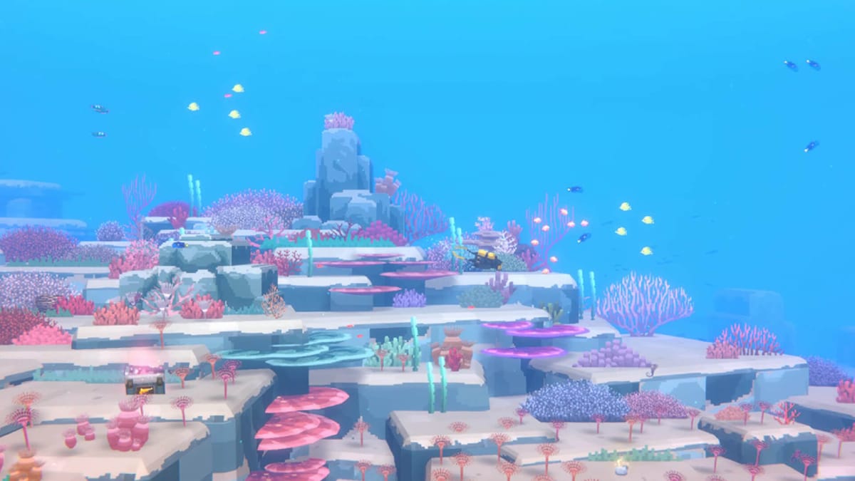 Dave swimming through a serene-looking ocean in Dave the Diver, a PlayStation Plus April 2024 game