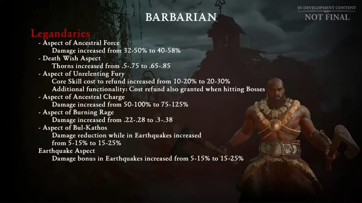 Diablo IV Patch 1.1.1 Barbarian