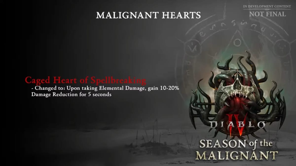 Diablo IV Patch 1.1.1 Caged Heart of Spellbreaking