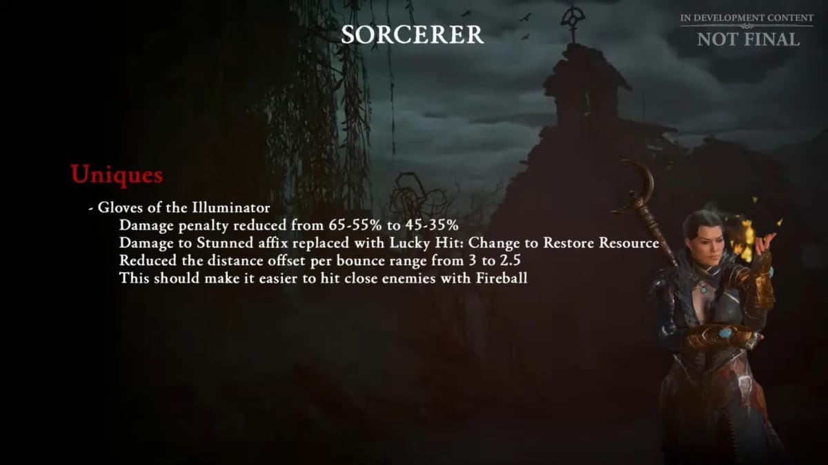 Diablo IV Patch 1.1.1 Sorcerer