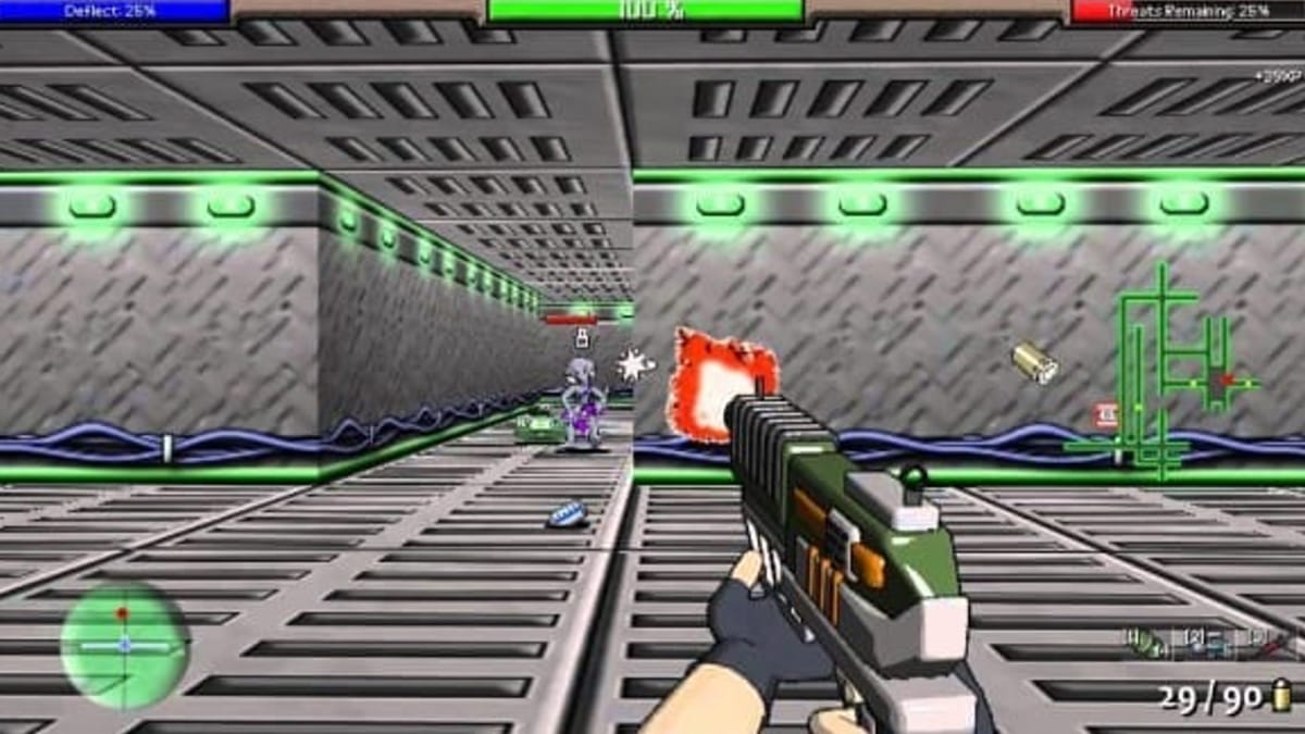 A player can be seen shooting something