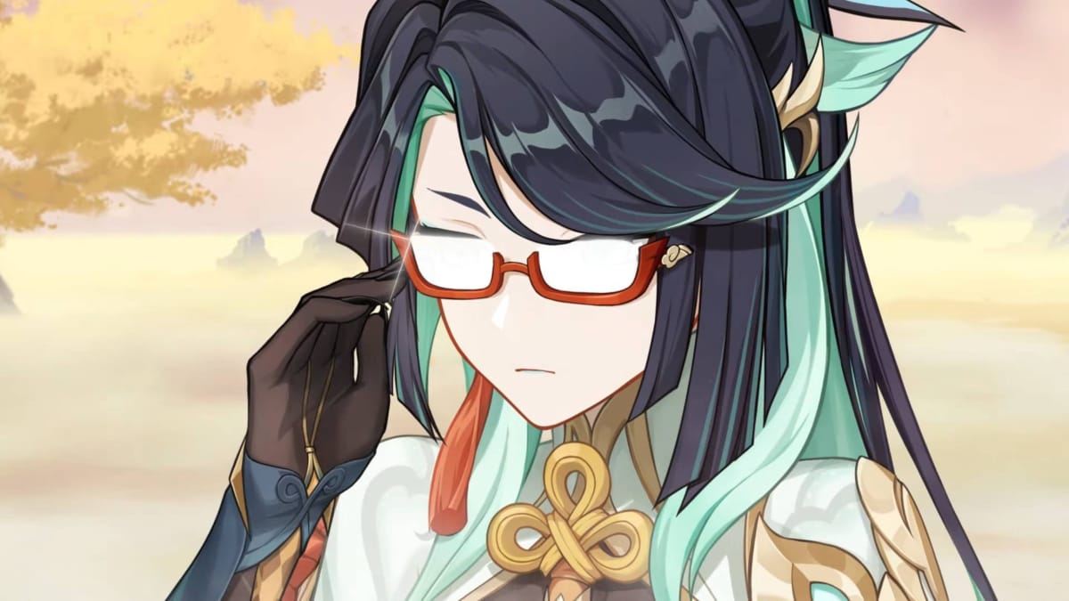 Xianyun adjusts her glasses in Genshin Impact 