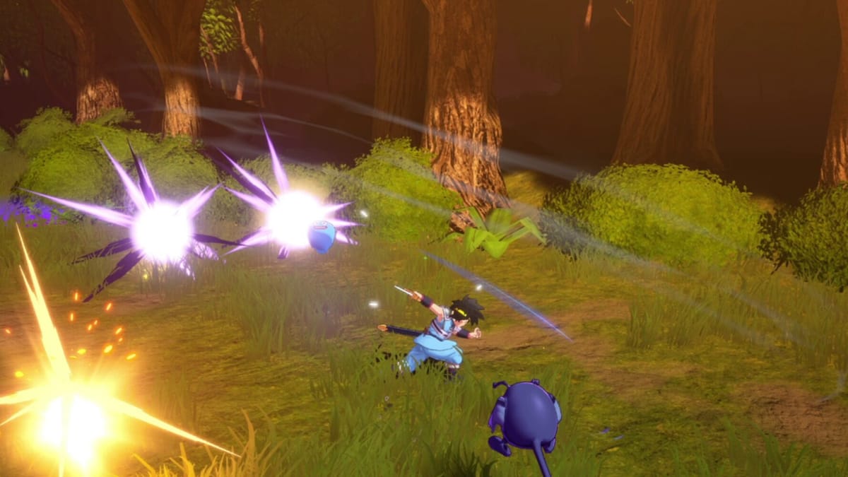 An image of combat from Infinity Strash: Dragon Quest The Adventure of Dai.