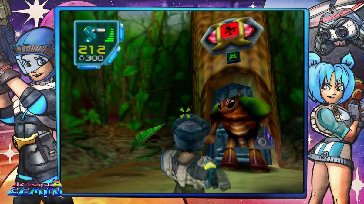 A shot of the gameplay in Jet Force Gemini running within the Xbox Rare Replay compilation