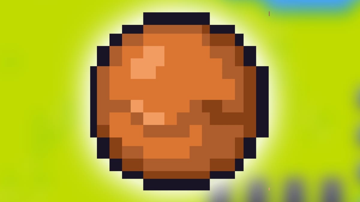 Moonstone Island artwork showing a pixel art representation of a ball of brown mud