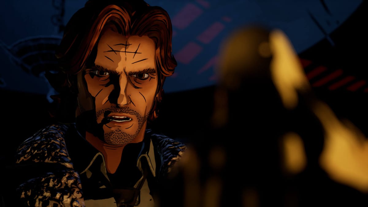 Bigby Wolf looking angry in The Wolf Among Us 2