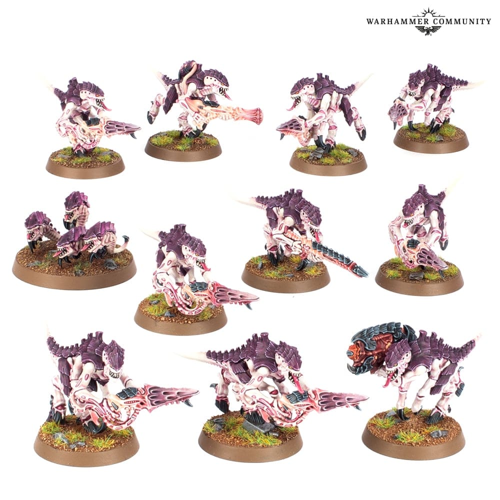 The Tyranids 10th Edition Codex Termagants can creep up the battlefield. Image: Games Workshop