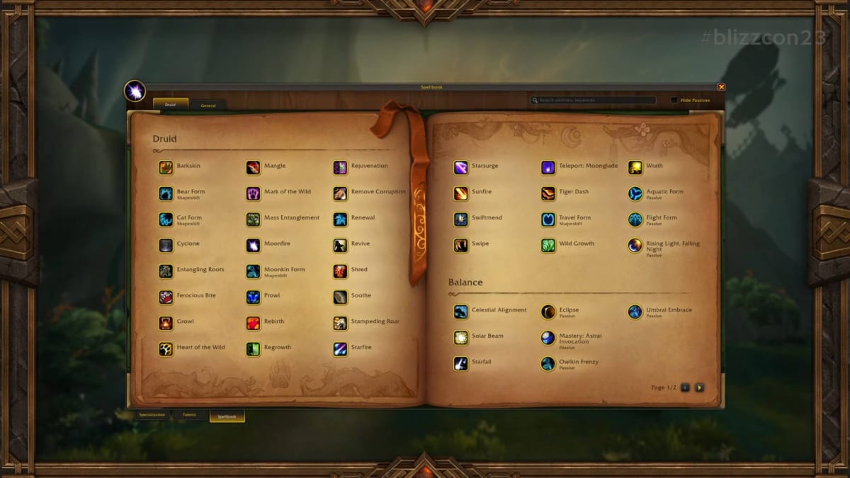 World of Warcraft The War Within - Modernized spellbook