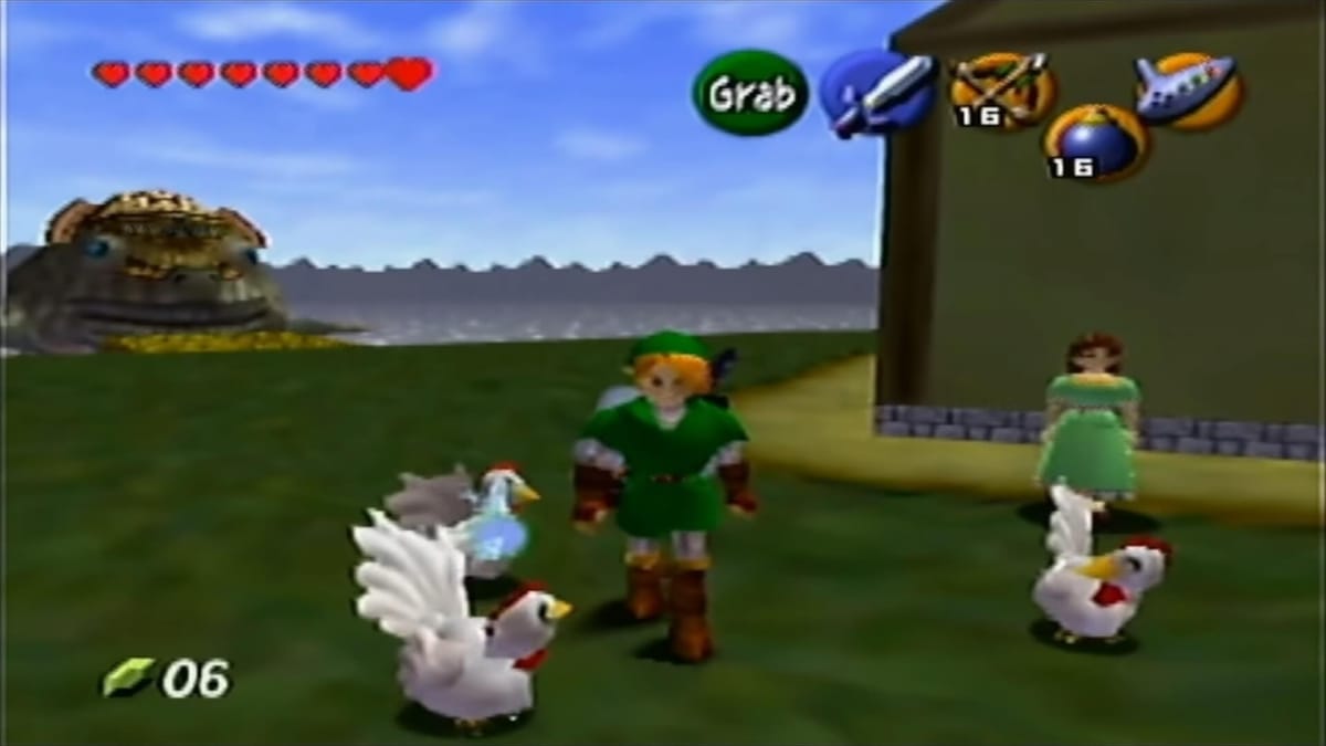 A shot from the Spaceworld 1997 version of Ocarina of Time.