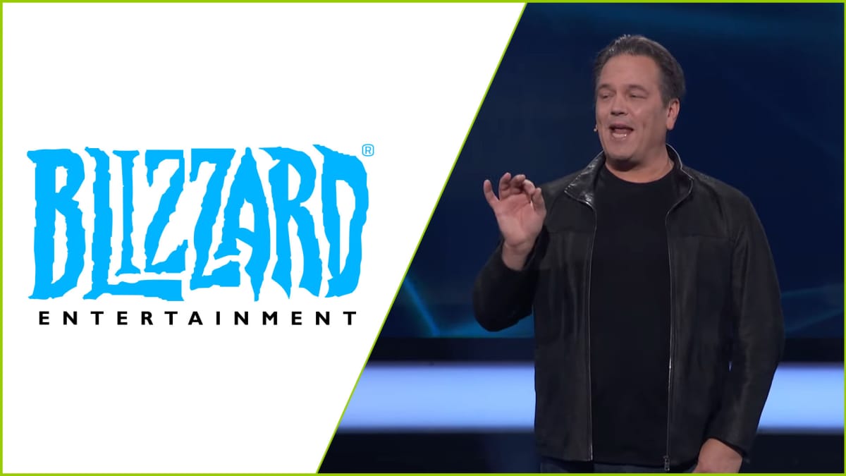 Phil Spencer and Blizzard Entertainment logo