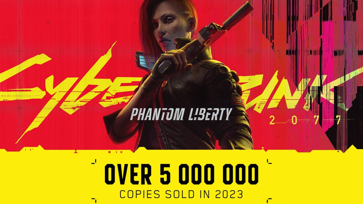 Cyberpunk 2077 Phantom Liberty 5 Million Copies Celebratory Image