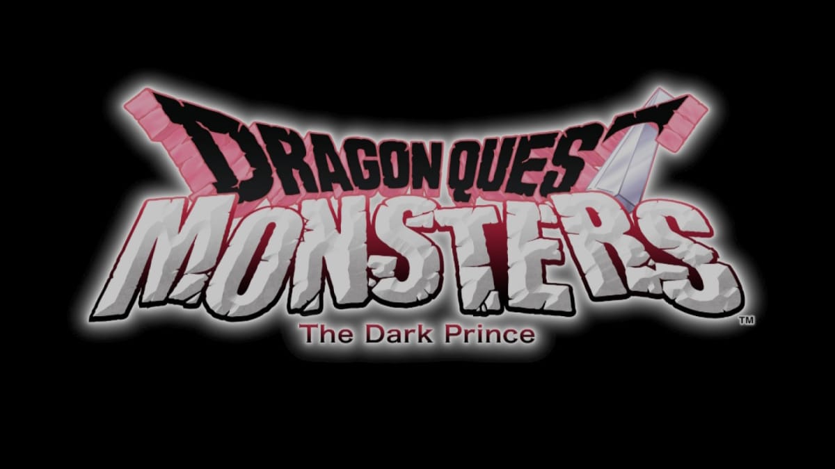 The title for Dragon Quest Monsters: The Dark Prince on a black background.