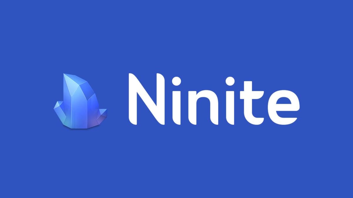 The Ninite logo against a blue backdrop