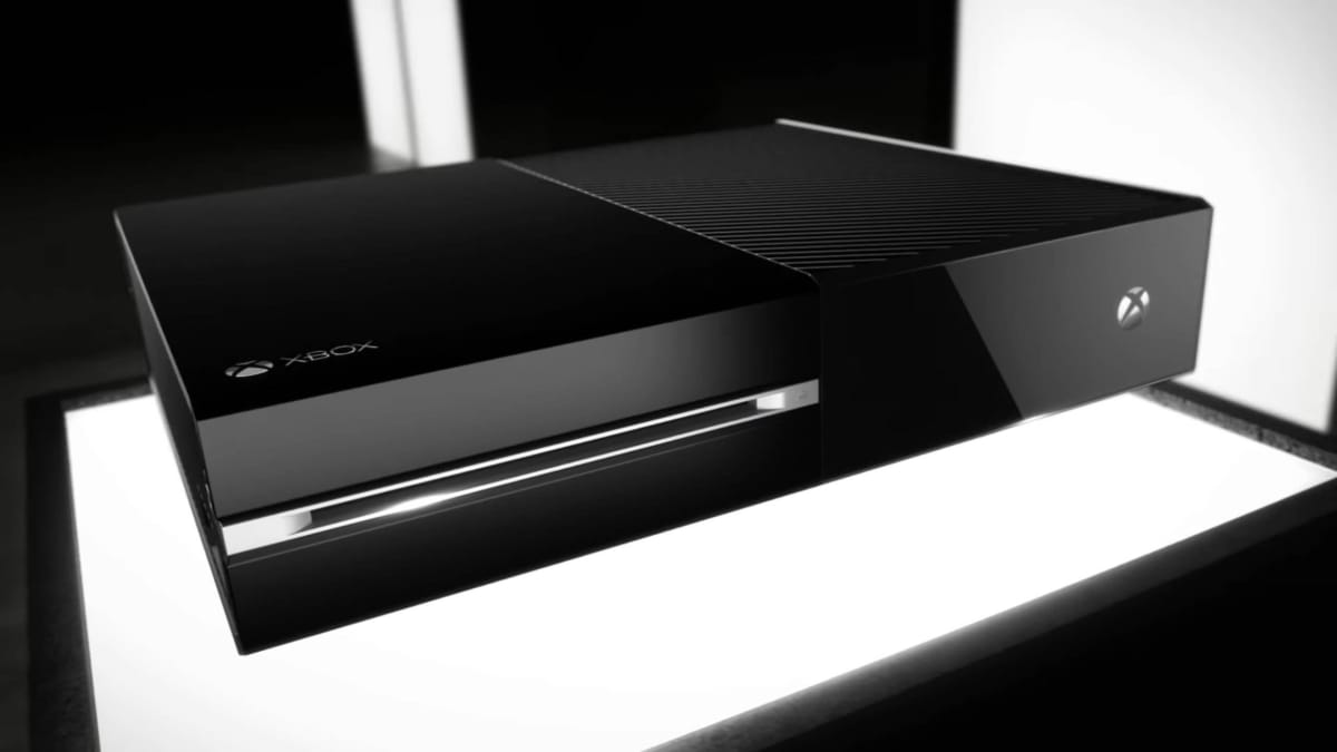 A promotional shot of the original Xbox One from an official trailer