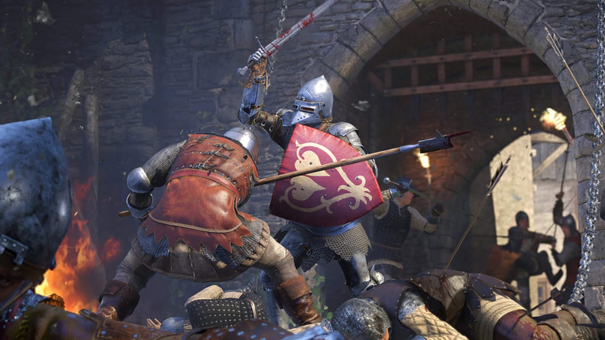 Two soldiers locked in combat in Kingdom Come: Deliverance, representing the leaked sequel