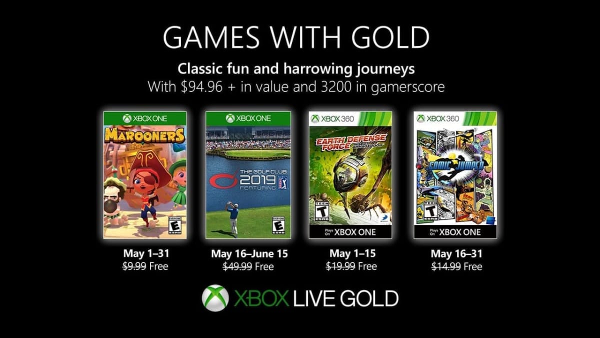 Xbox Games With Gold May 2019