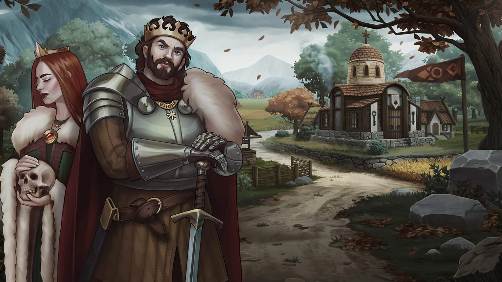 Artwork for the medieval kingdom sim Norland, which has been delayed