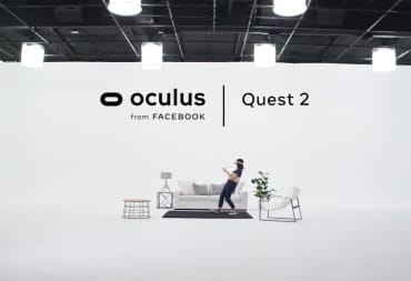 A user playing Oculus Quest 2 in a leaked Facebook video