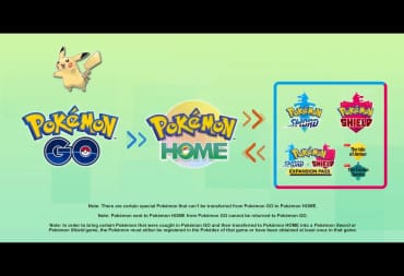 An image depicting the link between Pokemon Go, Pokemon Home, and Pokemon Sword and Shield