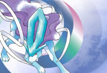 The artwork for Pokémon Crystal, featuring Suicune 