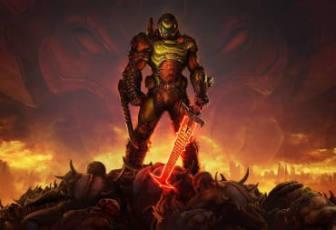 The Doom Slayer in id Software and Bethesda's Doom Eternal
