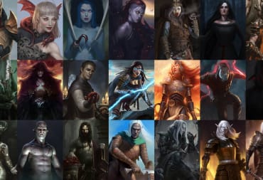 A selection of the portraits availalbe in the Heroes of Stolen Lands mod for Pathfinder: Wrath of the Righteous.