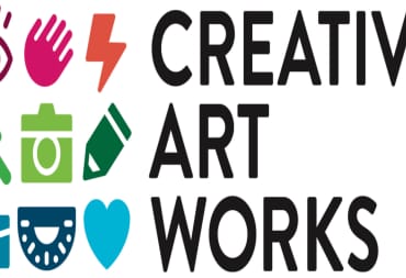 The logo for Creative Art Works, the nonprofit FunPlus is working with.