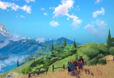 The cast of Ni no Kuni: Cross Worlds looking out over its world