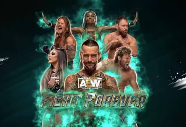 A banner showing some of the wrestlers in AEW: Fight Forever