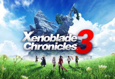 Xenoblade Chronicles 3 Main Title in front of an open field