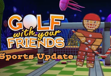 Golf With Your Friends update image showing off a goalie that players can take on.