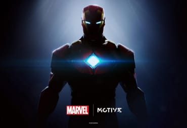 Iron Man framed in half-shadow in the Iron Man game reveal key art